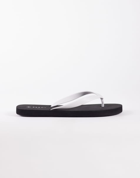SEQWL flip flops in black/white - view 1