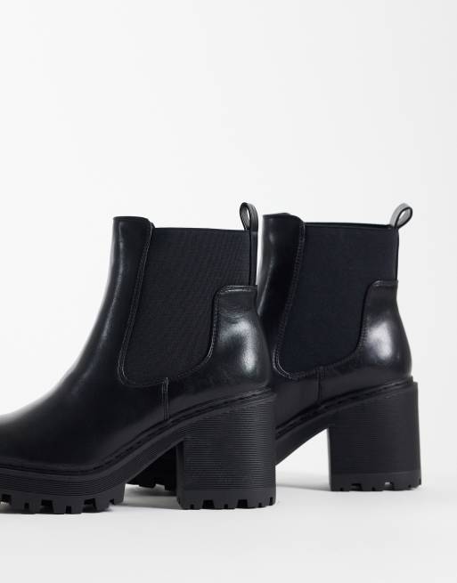 SEQWL - Fuzzy - Bottines Chelsea larges chunky - Noir, 3 de 4