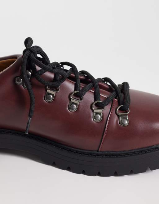 SEQWL Gaston low hiker boots in burgundy, 4 of 4