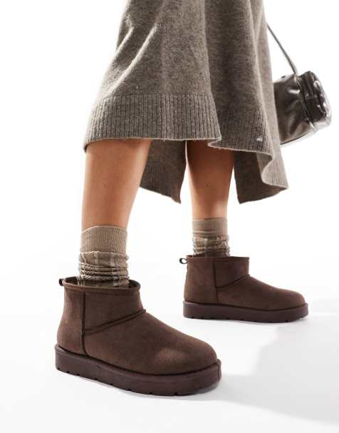 SEQWL – Gemütliche Ankle-Boots in Schokobraun mit kurzem Schaft - view 1