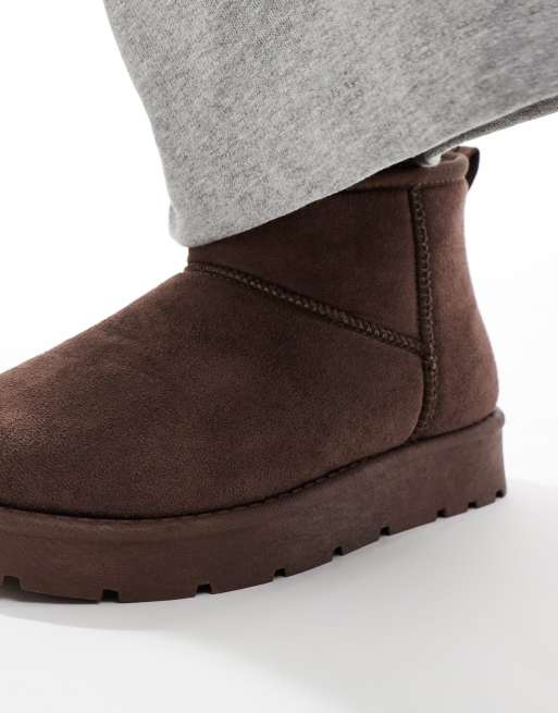 SEQWL – Gemütliche Ankle-Boots in Schokobraun mit kurzem Schaft, 3 von 4