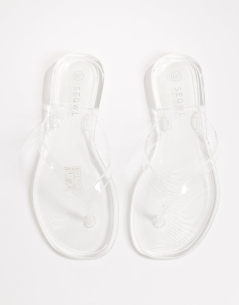 SEQWL – Genomskinliga flip flops i jelly - view 1