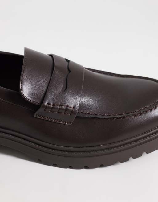 SEQWL grova loafers med kilklack i brunt, 2 av 4