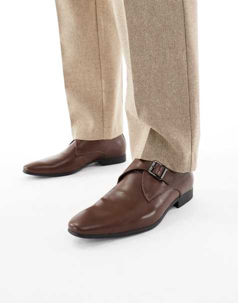 SEQWL Gunners formal monk shoes in tan - view 1