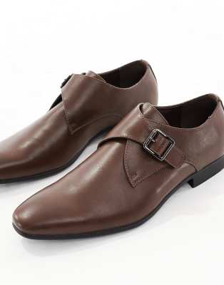 Seqwl Gunners Formal Monk Shoes In Black