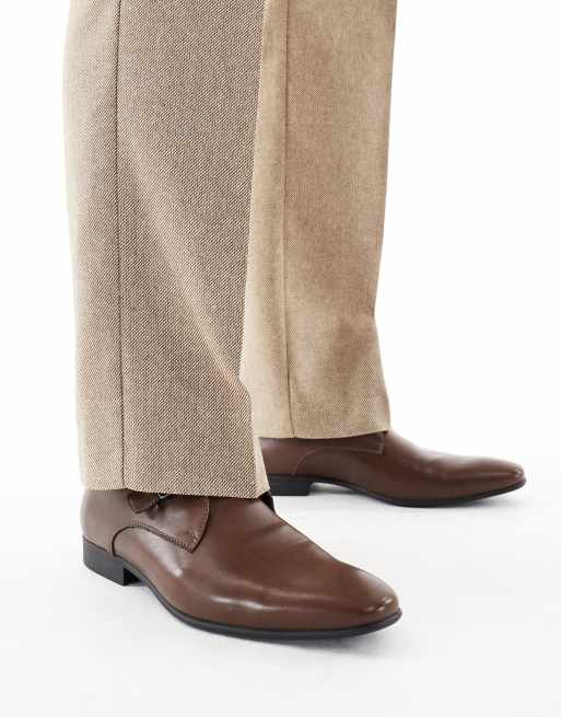SEQWL Gunners formal monk shoes in tan, 4 of 4
