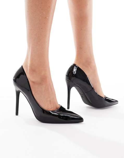 SEQWL Hamilton court shoe in patent black - view 1