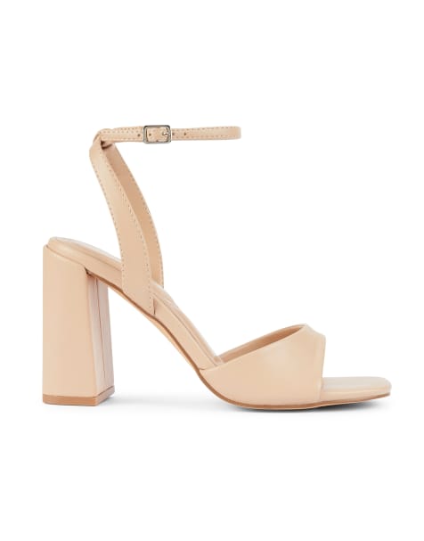 SEQWL Heeled dress sandals with ankle strap and high block heel in beige - view 1
