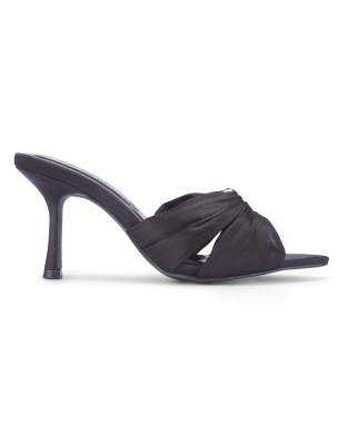  Heeled stiletto mules high heel sandals with twisted front 