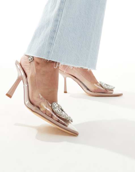 SEQWL Heeled stiletto sandals with buckle strap in beige - view 1