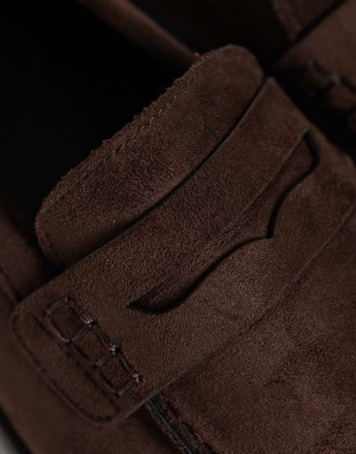 SEQWL – Hero – Loafer aus Wildlederimitat in Schokobraun mit Detail, 4 von 4
