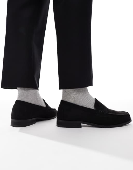 SEQWL – Hero – Loafer aus Wildlederimitat in Schwarz mit Raffung, 3 von 4