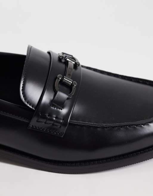 SEQWL Hero Loafer mit Sattelbesatz in Schwarz, 2 von 4