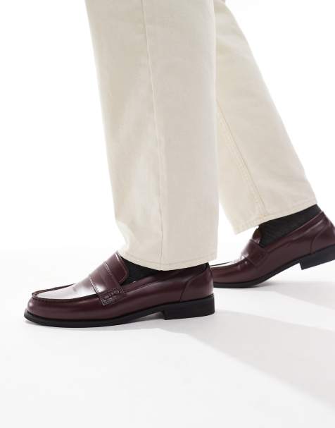 SEQWL Hero loafers in burgundy - view 1