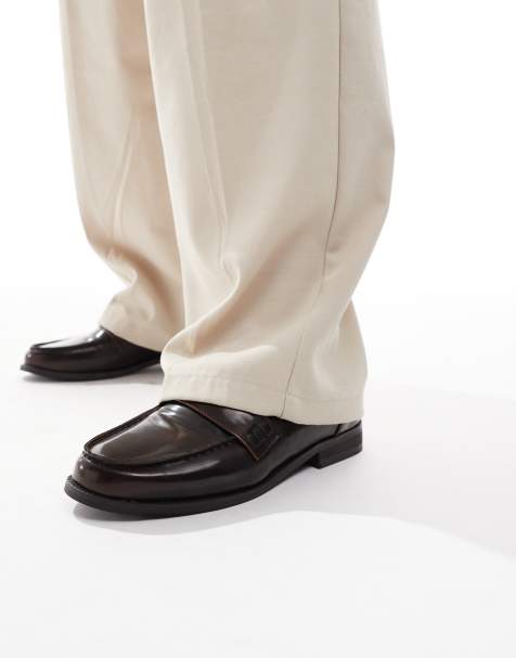 SEQWL Hero loafers in burnished brown - view 1
