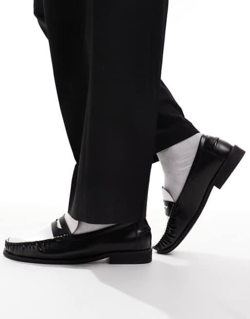SEQWL – Hero – Loafer in Schwarz mit Kontrastdetail