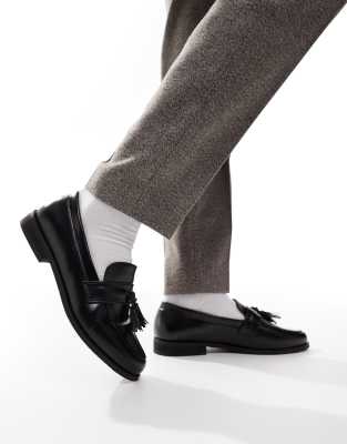 SEQWL – Hero – Loafer aus schwarzem Lederimitat mit Quaste