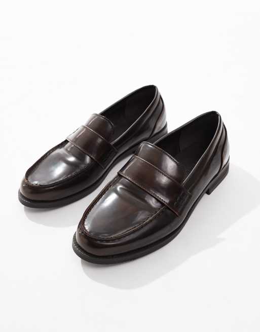 SEQWL Hero loafers in burnished brown