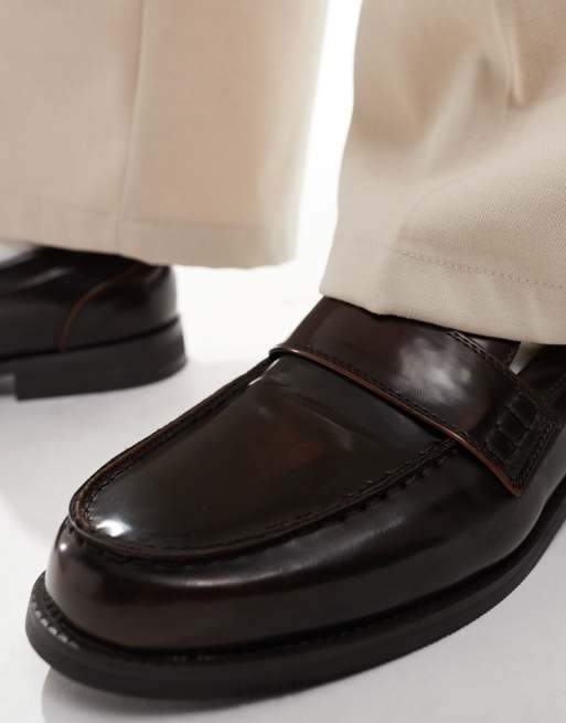 SEQWL Hero loafers in burnished brown