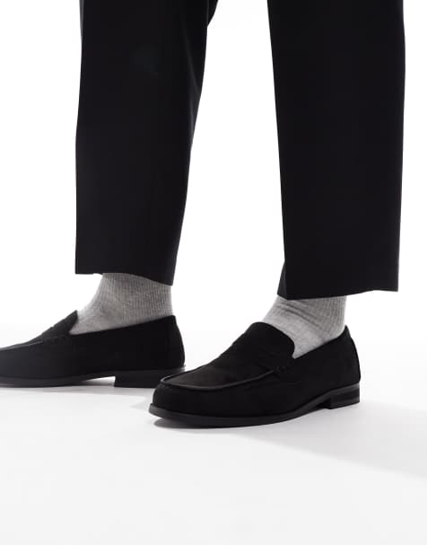 SEQWL Hero ruched detailing loafers in black faux suede - view 1