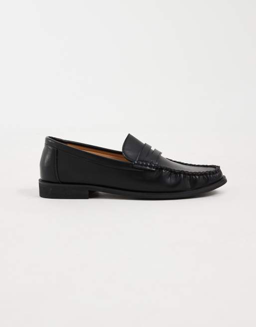 SEQWL Hero ruched loafer in matt black PU, 4 of 4