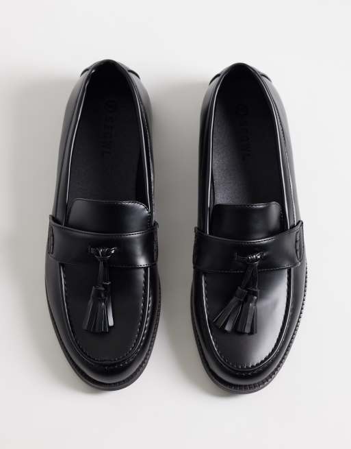 SEQWL Hero tassel loafers in black, 4 of 4