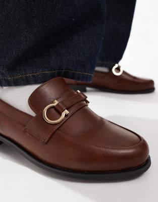 SEQWL Hero trim loafers in tan faux leather