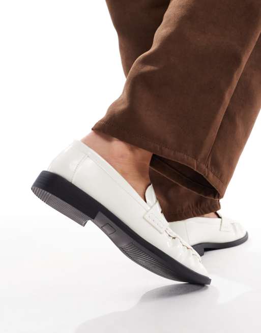 SEQWL Hershe ruched loafers in ecru