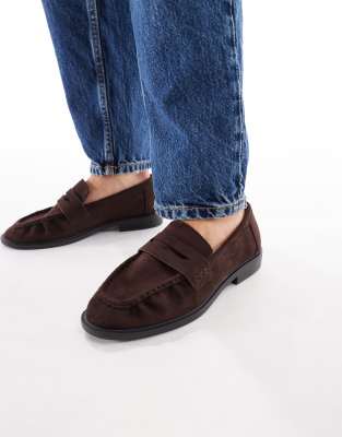 Seqwl Hershe Ruched Loafers In Brown