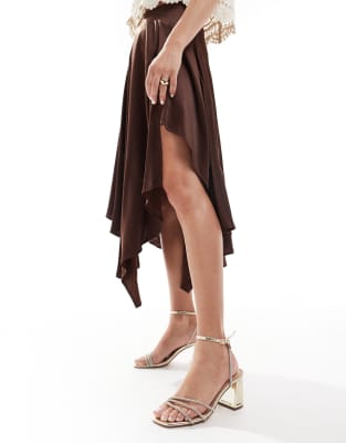 Seqwl Hewitt Embellished Strappy Block Heeled Sandals