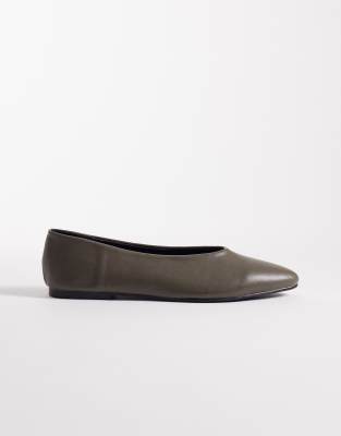  high vamp ballet flat in olive