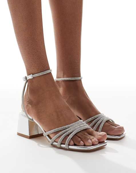 SEQWL - Hippo - Sandalen met blokhak en bandjes in zilver - view 1