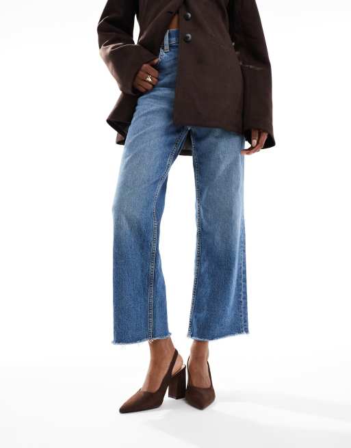 SEQWL Hogan sling back block heeled sandals in suedette chocolate