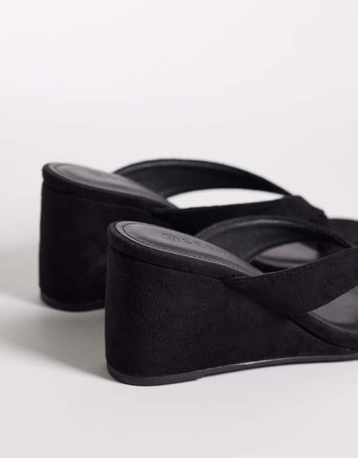 SEQWL - Ines - Teensandalen met sleehak in zwart micro, 3 van 4