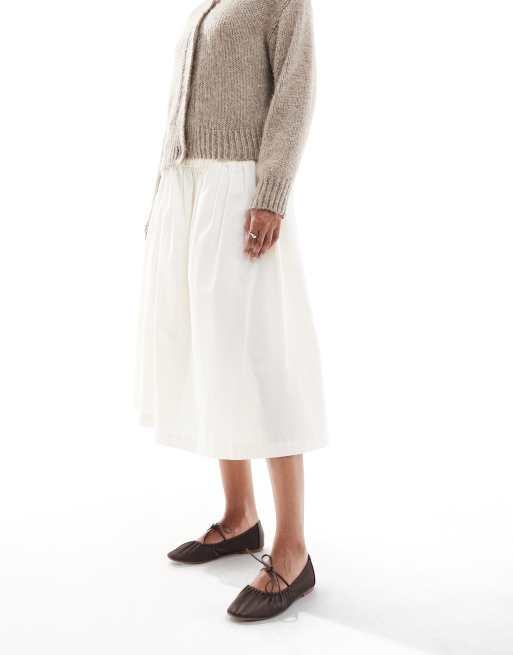 SEQWL Iris tie detail ruched ballet flats in chocolate satin
