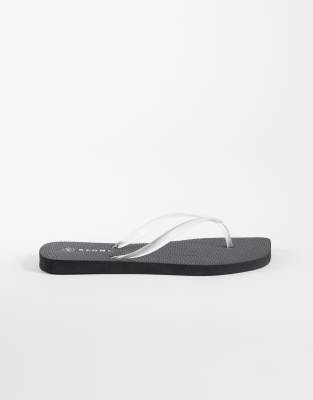 Seqwl Jelly Strap Flip Flops In Black