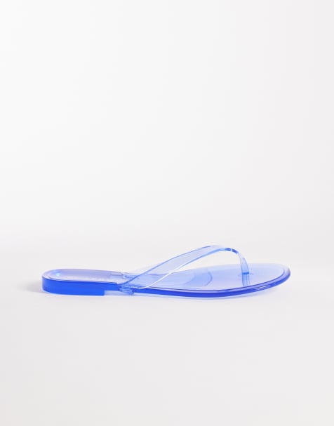 SEQWL jelly thongs in luminous blue - view 1
