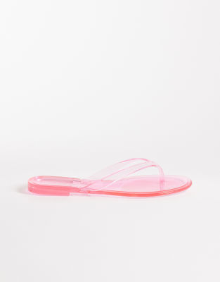 SEQWL - Jelly-Zehenstegsandalen in Rosa