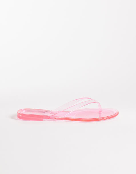 SEQWL – Jelly-Zehenstegsandalen in Rosa - view 1