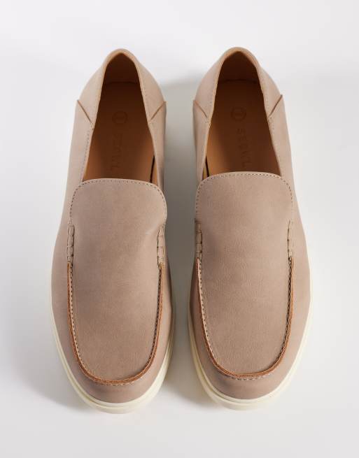 SEQWL – Kayak – Brungrå loafers i nubuckimitation, 3 av 4