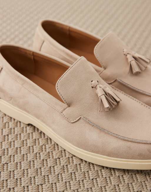 SEQWL – Kayak – Loafer in Micro-Steinbeige mit Quasten, 5 von 5