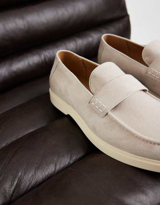 SEQWL Kayak loafers in stone micro, 4 of 4