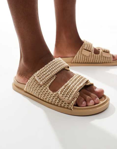 SEQWL Kidman sandals with straps in raffia natural - view 1