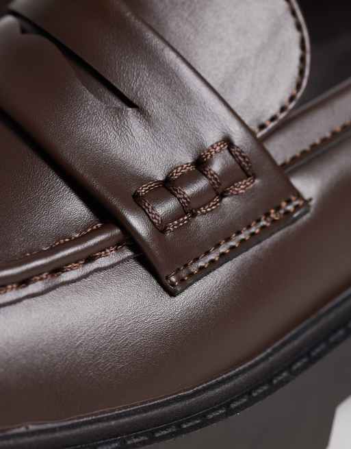 SEQWL Kinder chunky loafers i brun, 3 af 4
