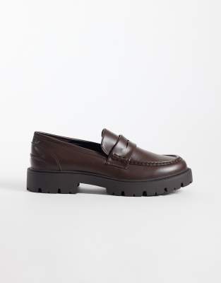 Seqwl Kinder Chunky Loafers In Brown
