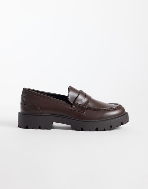 SEQWL Kinder chunky loafers in brown - view 1