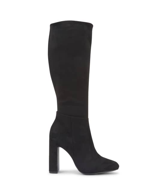 SEQWL Knee high boots block heel comfortable casual shoes in black, 3 of 5