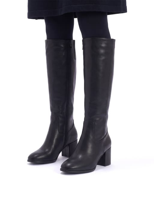 SEQWL Knee high boots with zip fastening comfortable casual shoes in black, 4 of 5