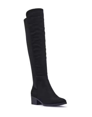  Knee high boots with zip fastening comfortable stylish shoes 