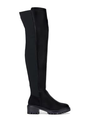  Knee high boots with zip fastening fashionable stylish shoes 